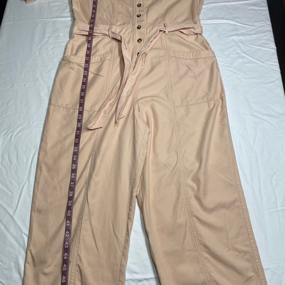 Madewell Tan Jumpsuit Modern Minimalist Wide-Leg